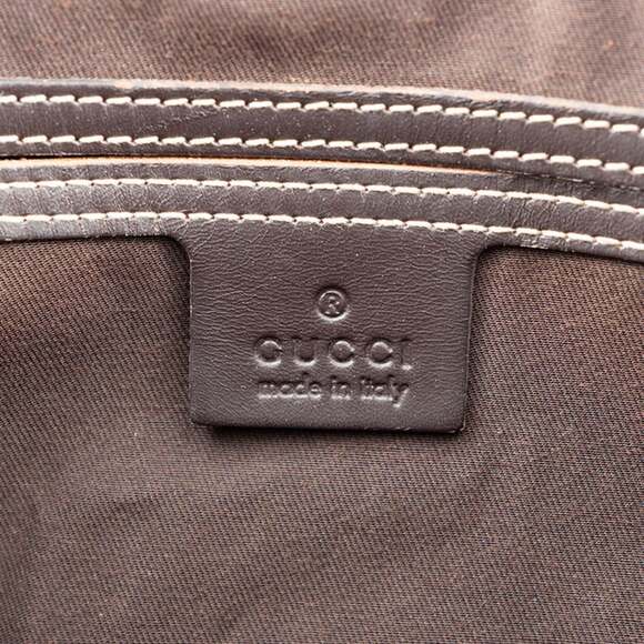 GUCCI Authentic Brown Leather Shoulder Bag - Picture 8 of 13